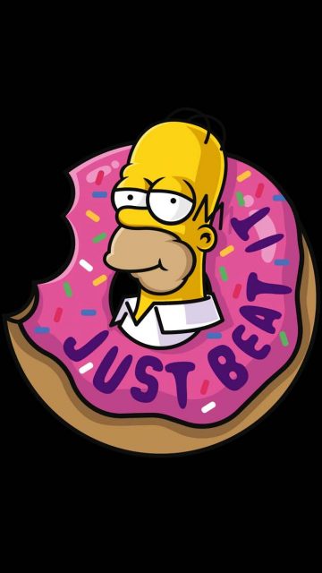 Homer Simpson Donut iPhone Wallpaper HD