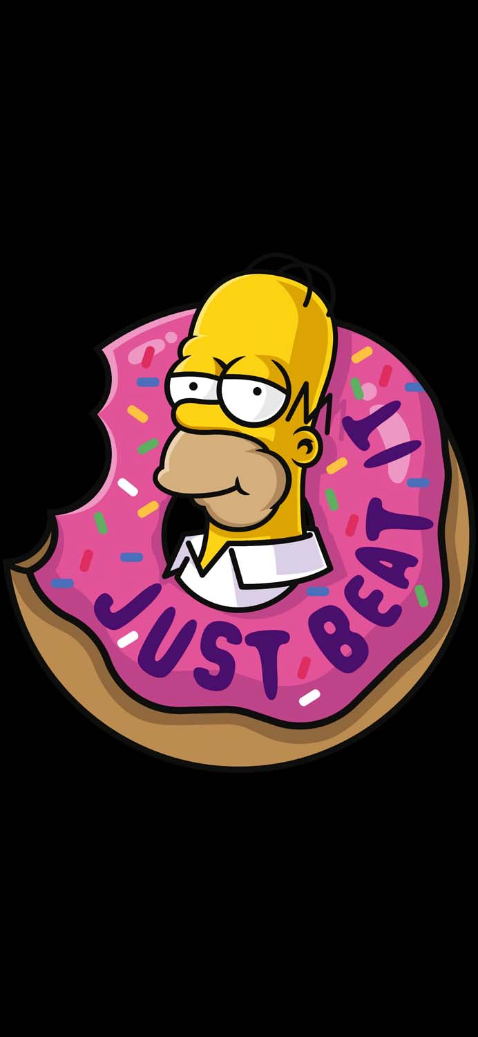 Homer Simpson Donut iPhone Wallpaper HD