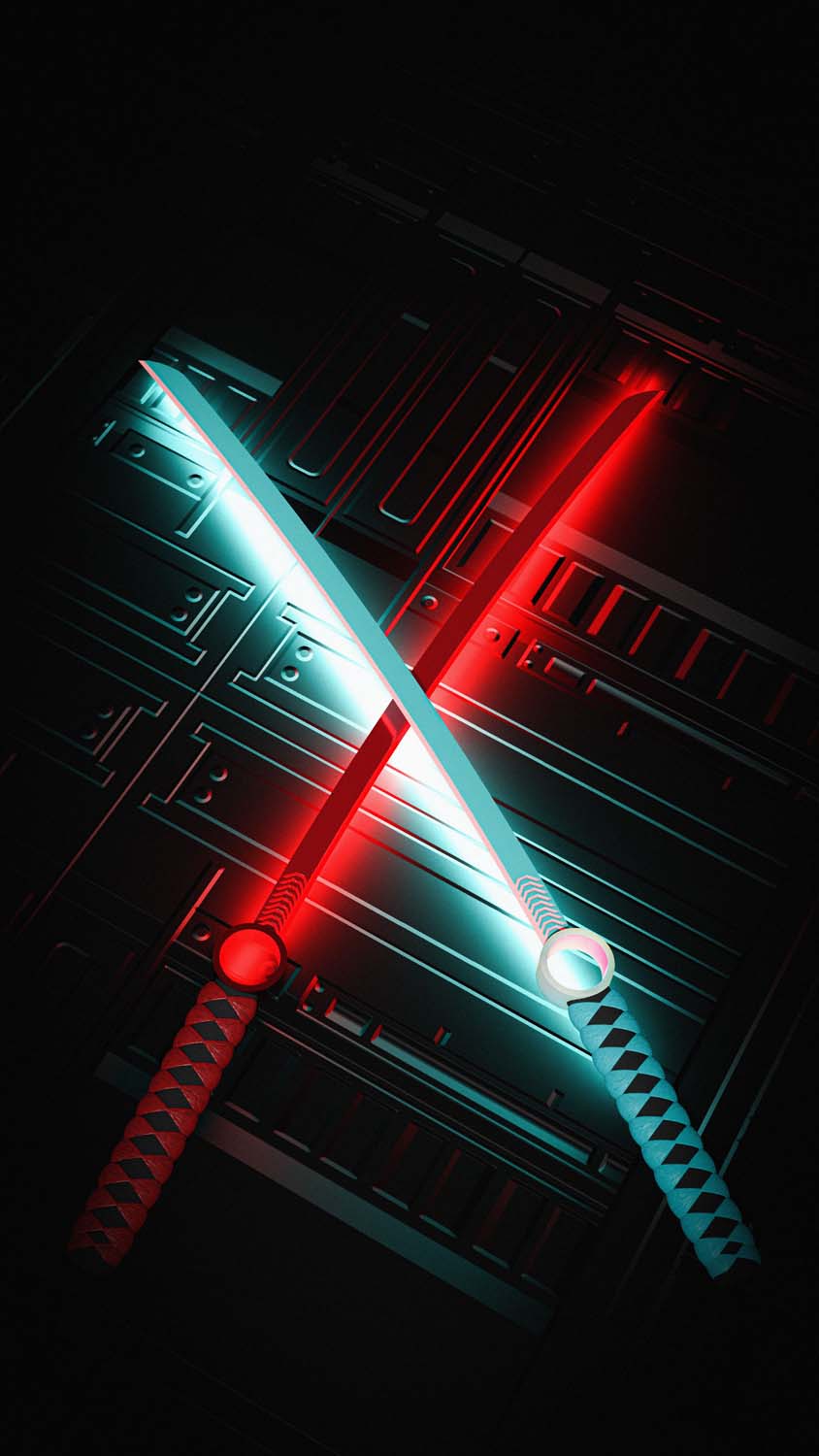 Katana Sword Neon iPhone Wallpaper HD
