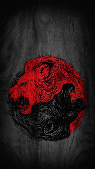 Lion Yin Yang iPhone Wallpaper HD