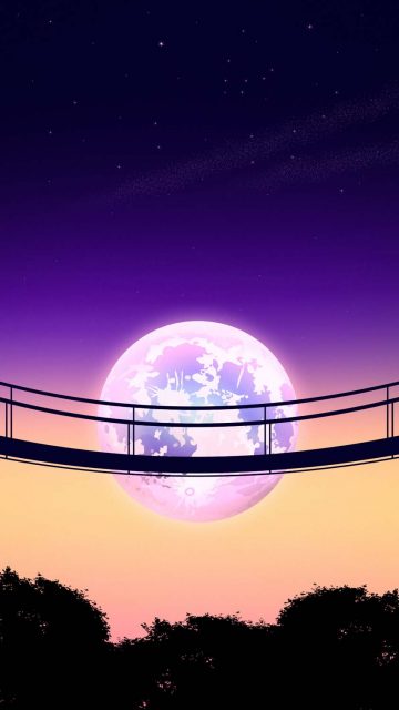 Midnight Moon iPhone Wallpaper HD 1