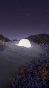 Moon On Land iPhone Wallpaper HD