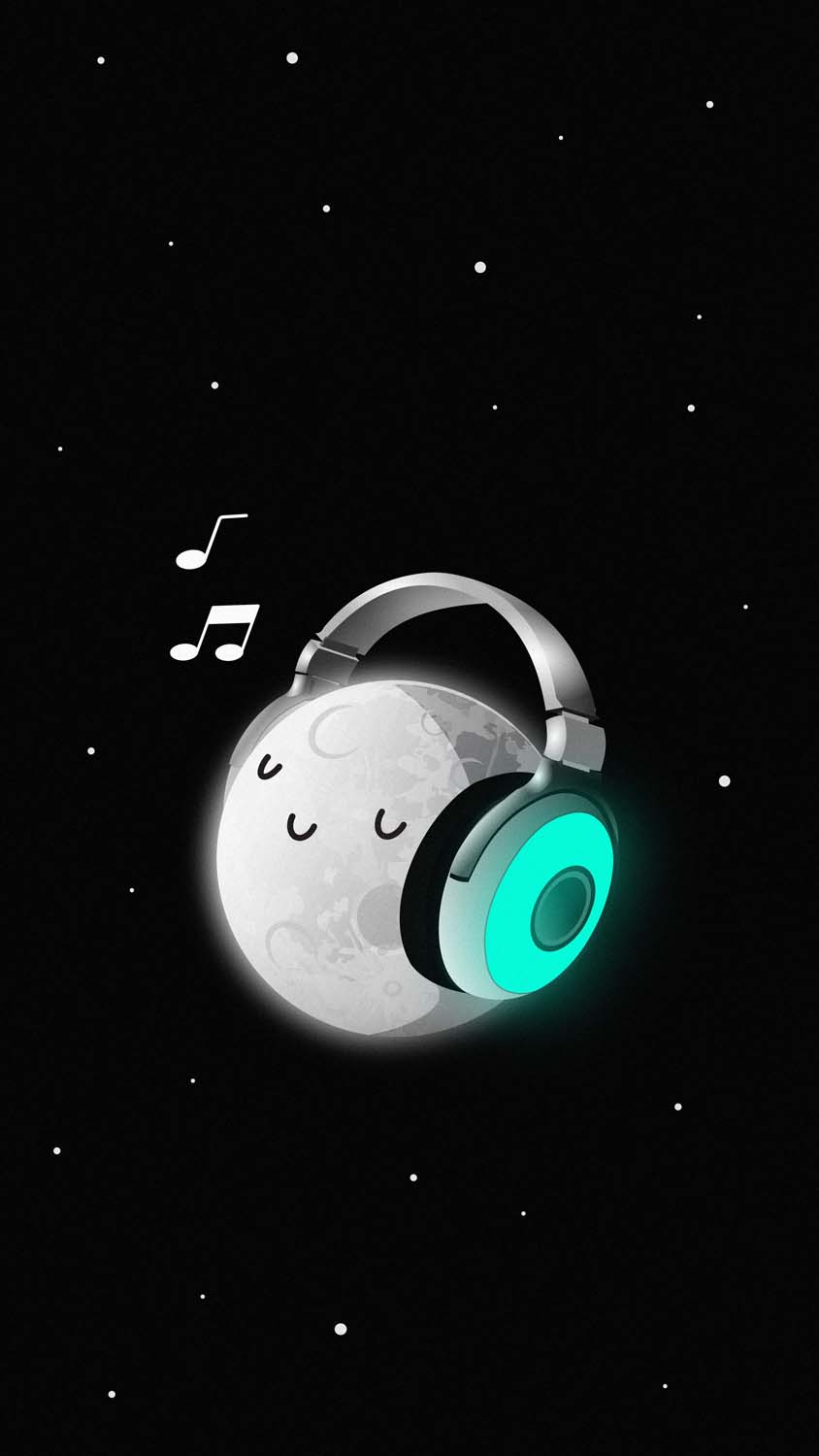 Music Moon iPhone Wallpaper HD