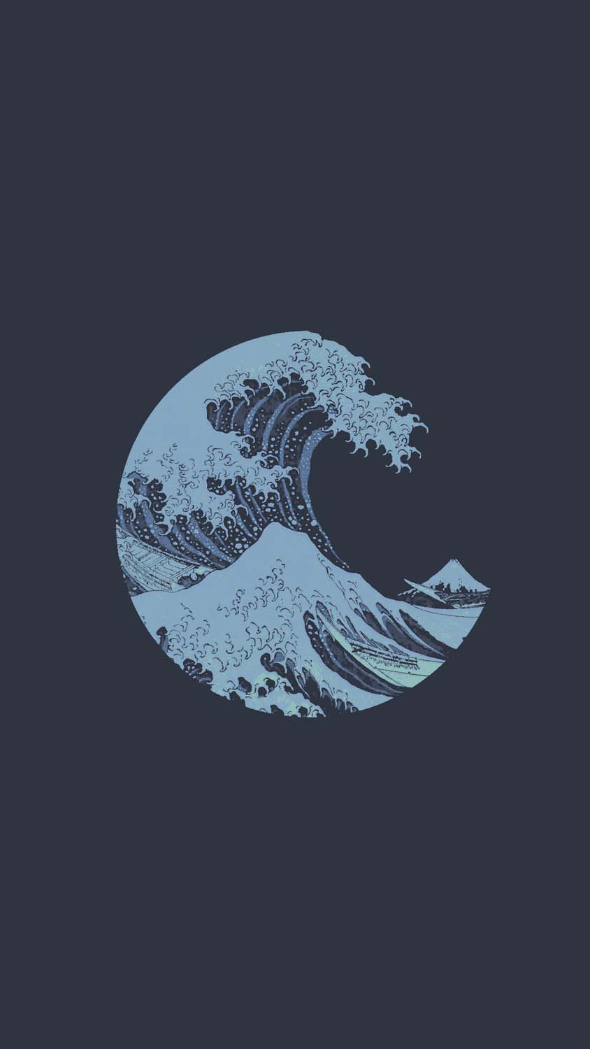 Ocean Wave Minimal iPhone Wallpaper HD