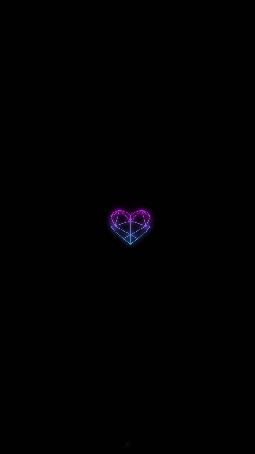 Polygon Heart iPhone Wallpaper HD