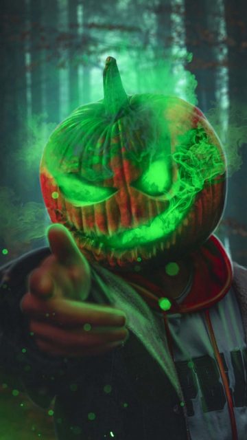 Pumpkin Smoke Guy iPhone Wallpaper HD