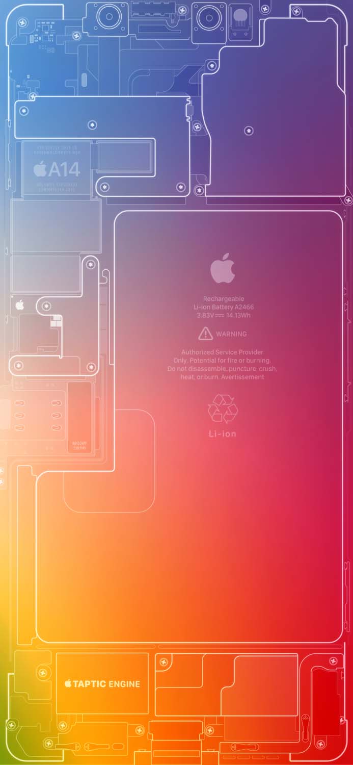 Rainbow Pro Max iPhone Wallpaper HD