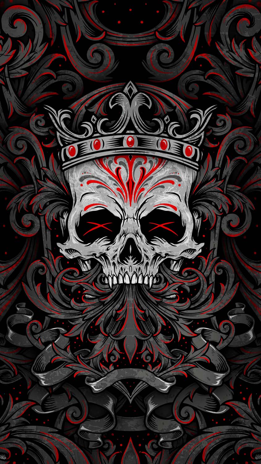 Skull King Design iPhone Wallpaper HD