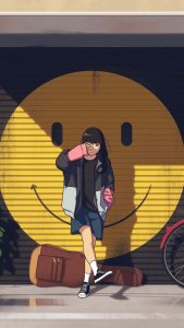 Smiley Girl iPhone Wallpaper HD