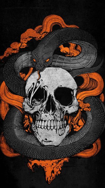 Snake Skull iPhone Wallpaper HD