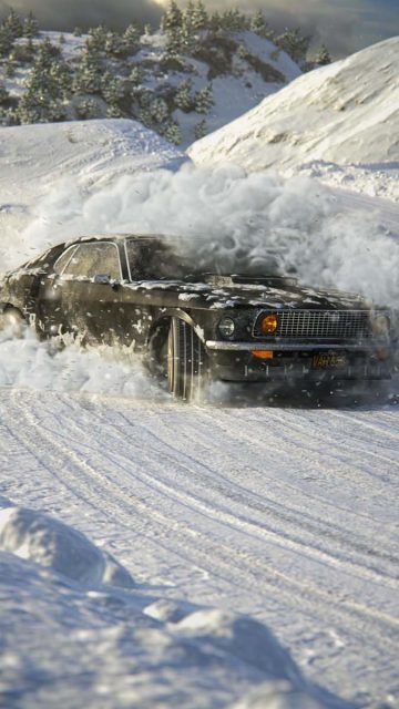 Snow Drifting iPhone Wallpaper HD