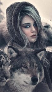 Snow Girl iPhone Wallpaper HD