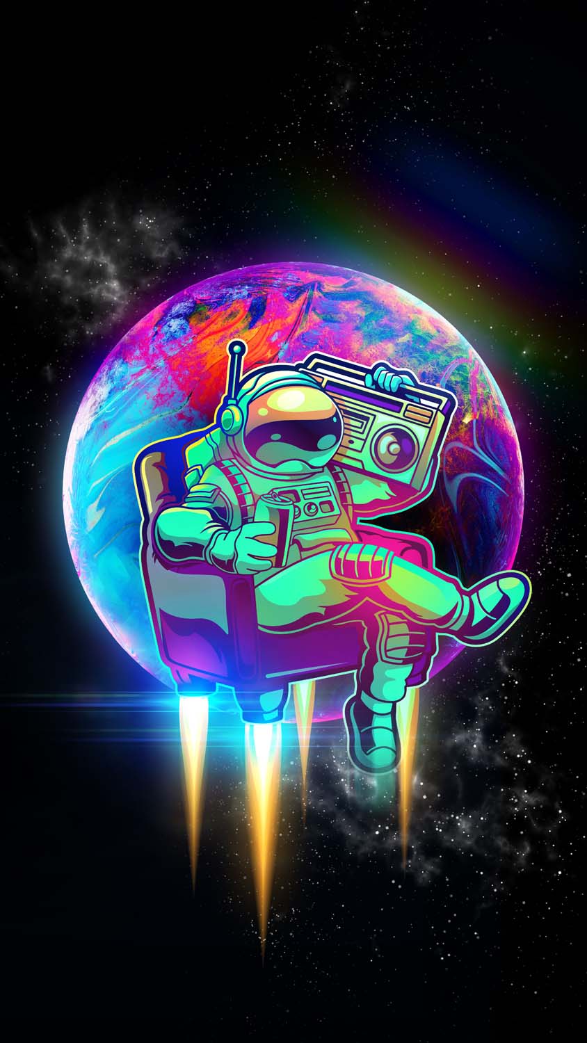 Space and Chill iPhone Wallpaper HD