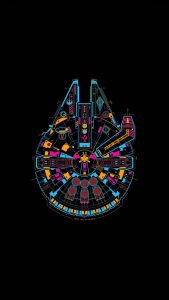 Star Wars Ship Minimal iPhone Wallpaper HD