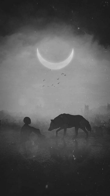 The Wolf and the Kid iPhone Wallpaper HD