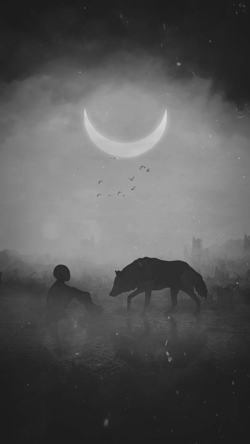 The Wolf and the Kid iPhone Wallpaper HD