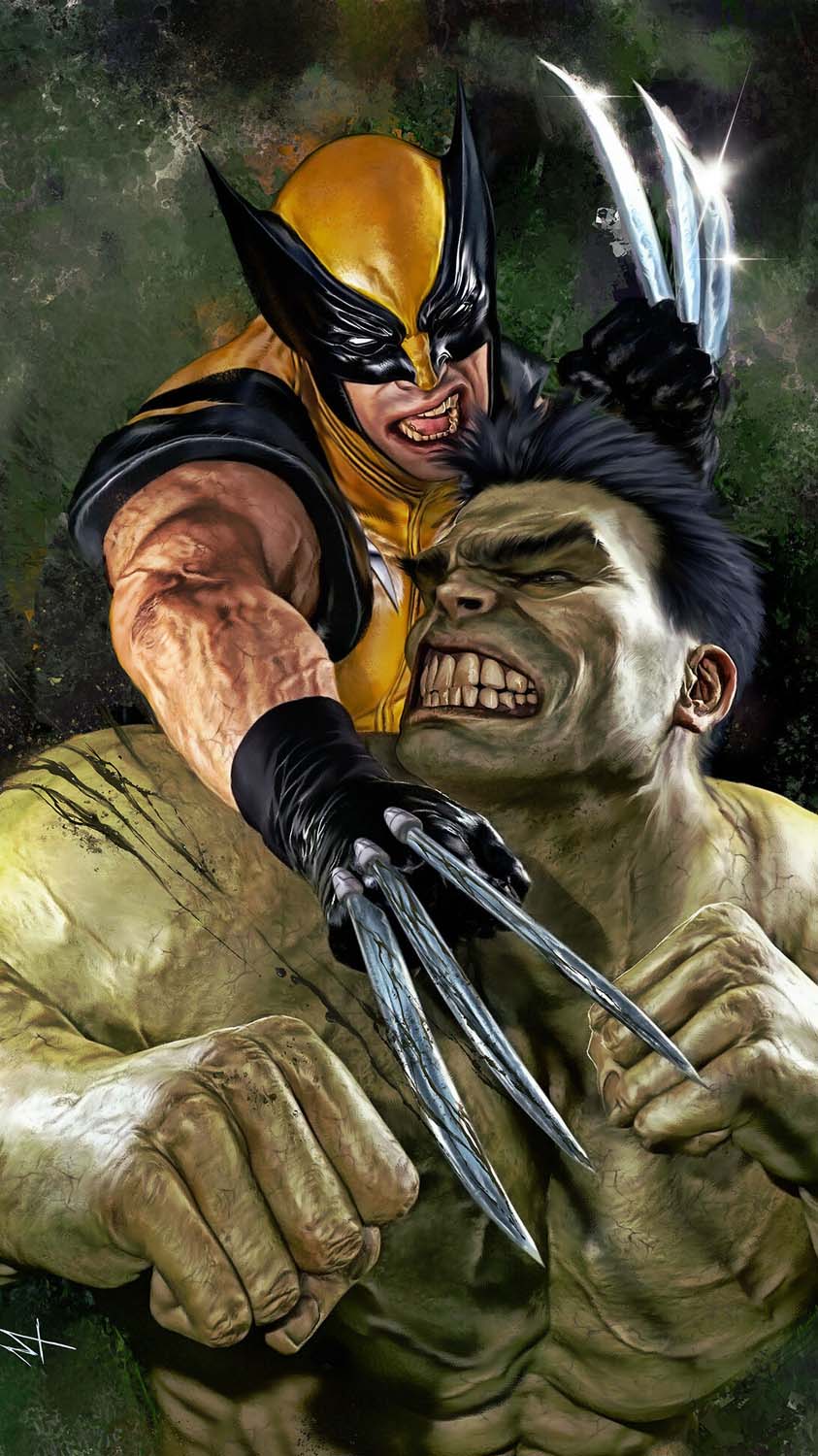 Wolverine vs Hulk iPhone Wallpaper HD