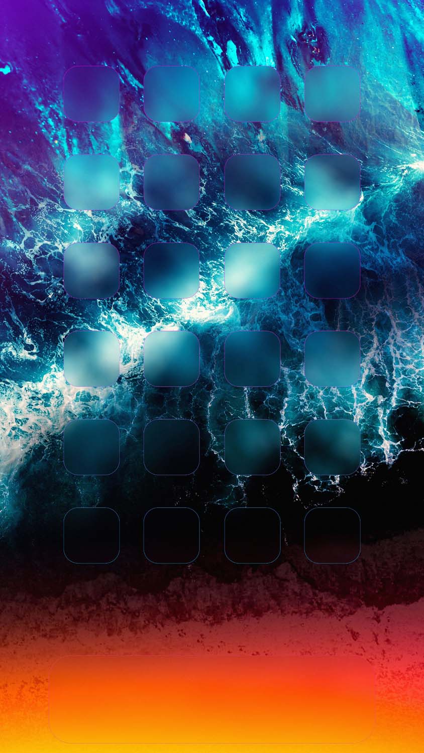 iOS App Dock Ocean iPhone Wallpaper HD 1