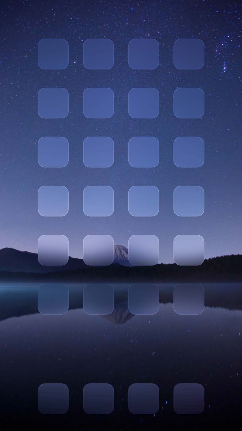 iOS Dock Night Lake iPhone Wallpaper HD