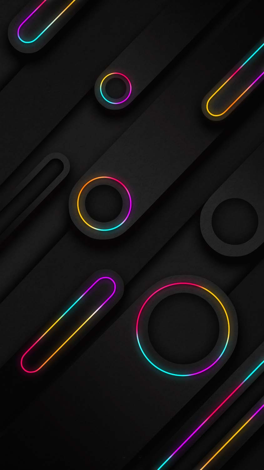 Abstract RGB Neon iPhone Wallpaper HD