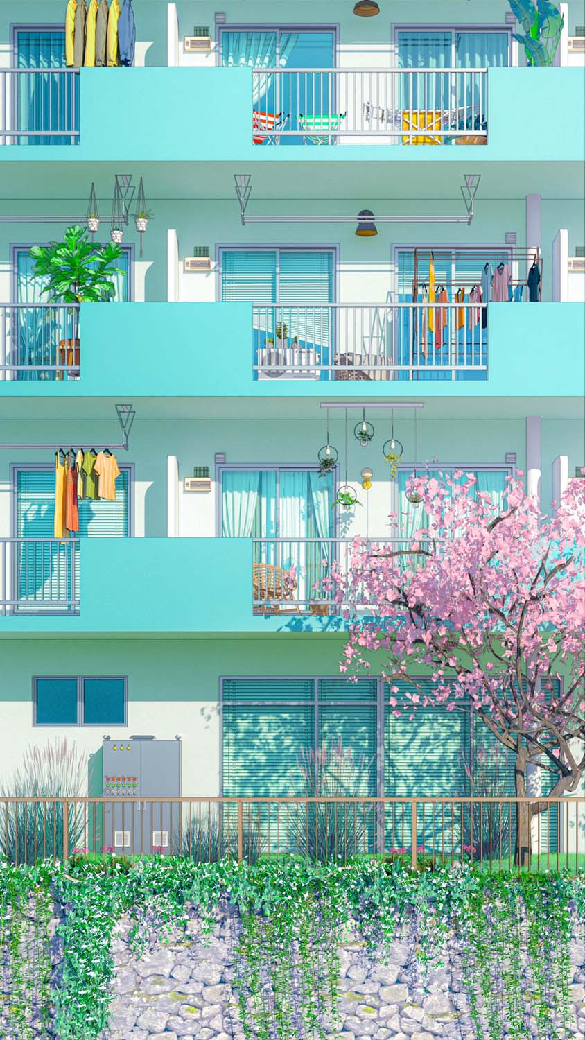 Apartments in Japan iPhone Wallpaper HD