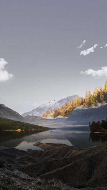 Autumn Season Lake iPhone Wallpaper HD