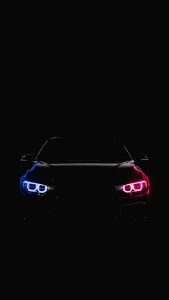 BMW Lights in Dark iPhone Wallpaper HD