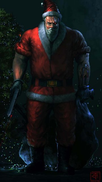 Bad Santa iPhone Wallpaper HD