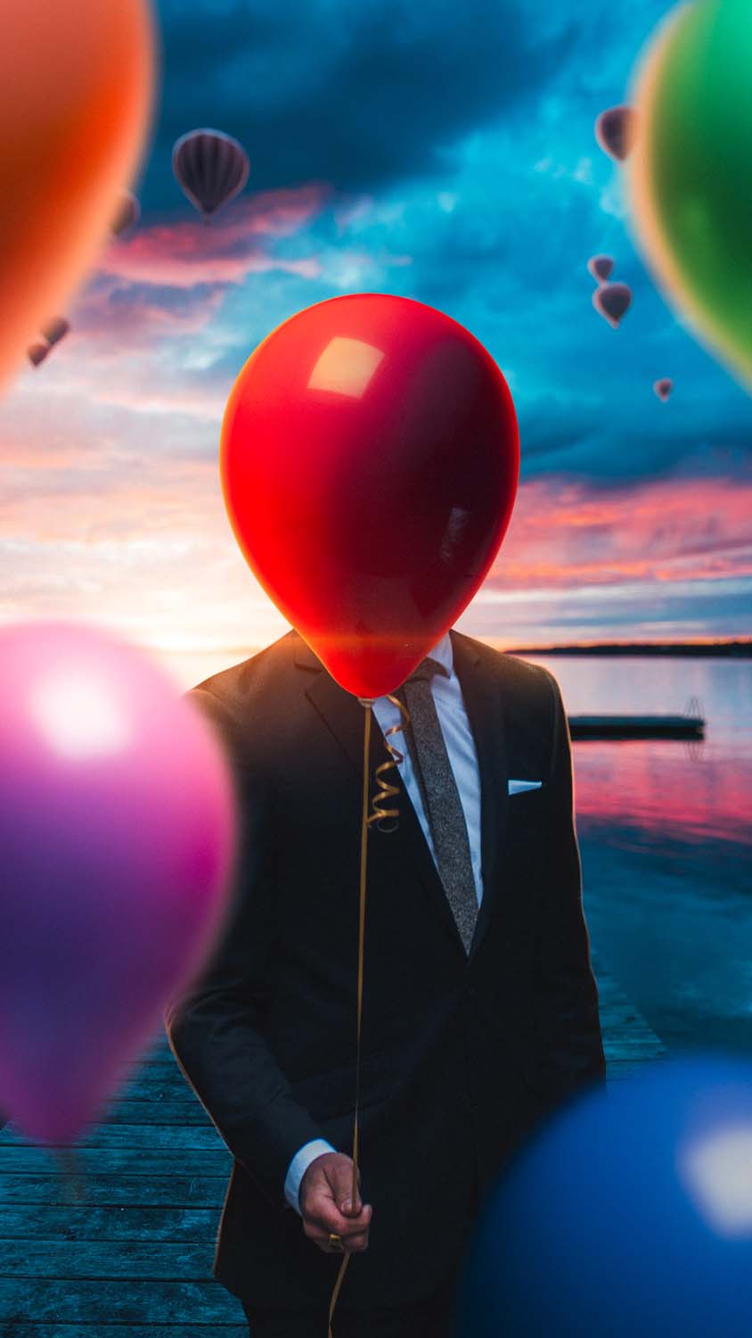 Baloon Man iPhone Wallpaper HD