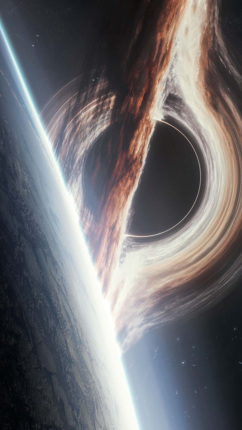 Blackhole Near Earth iPhone Wallpaper HD