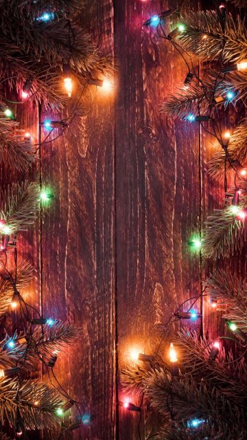 Christmas Tree Lights iPhone Wallpaper HD