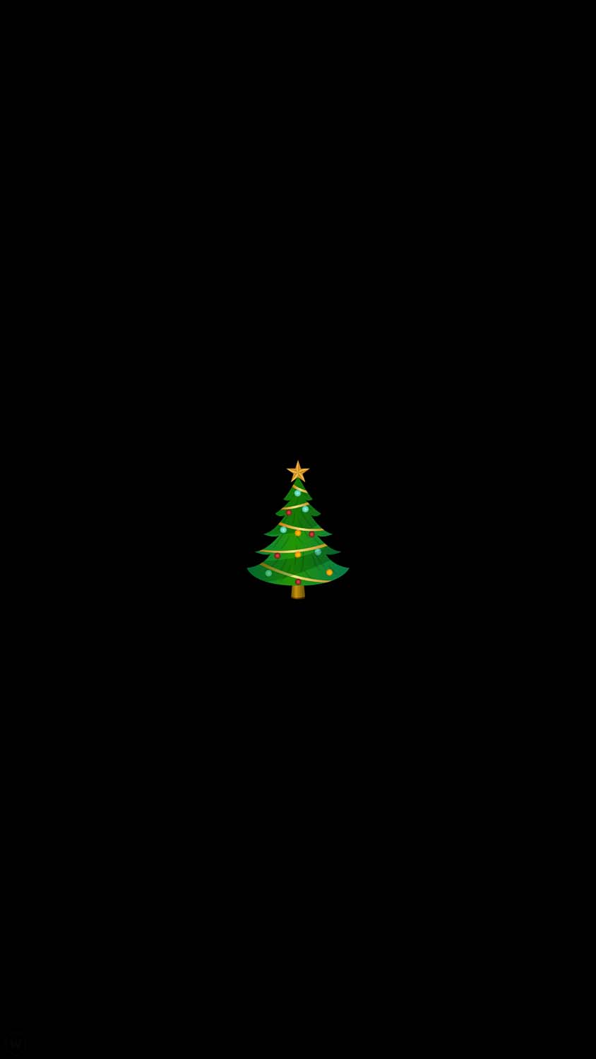 Christmas Tree Minimal iPhone Wallpaper HD