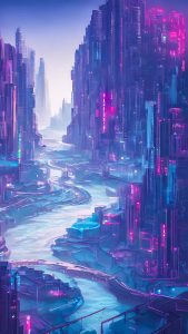 City AI Artwork iPhone Wallpaper HD