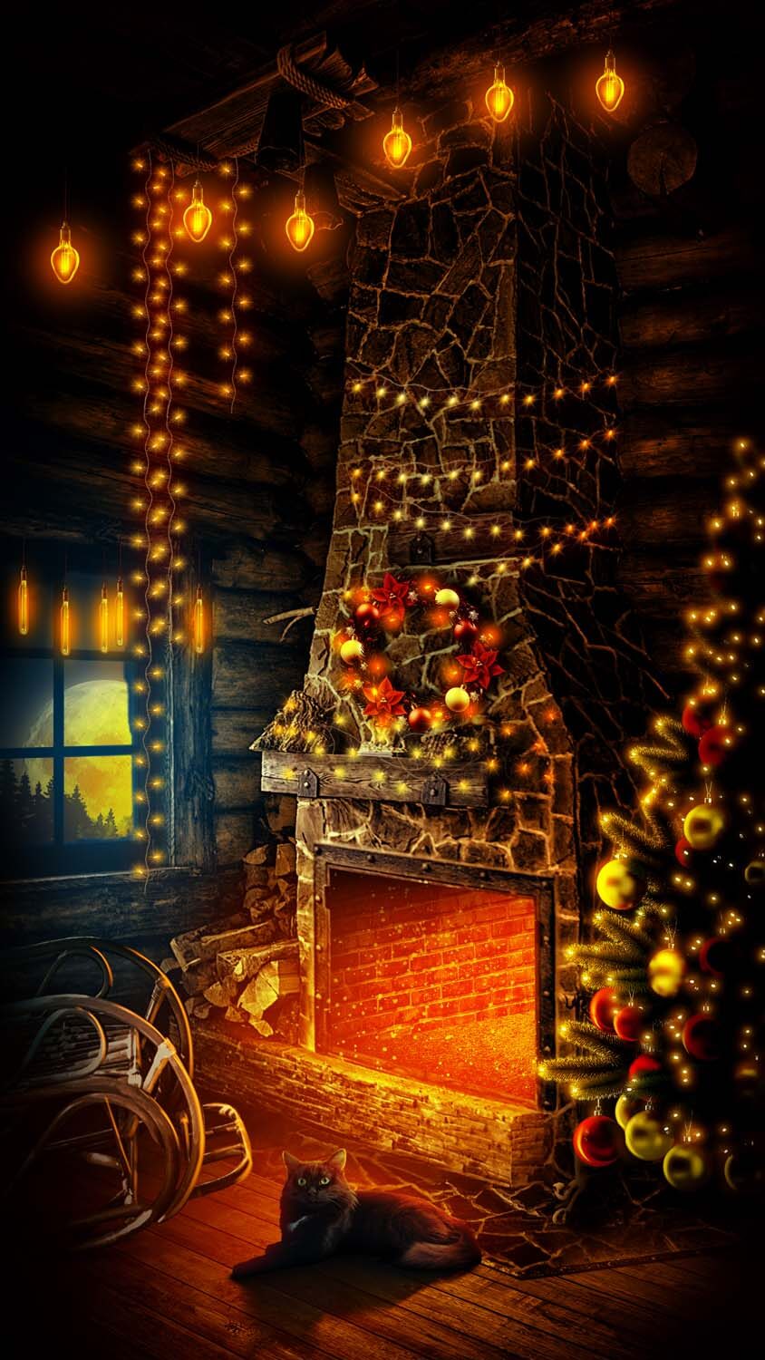 Cozy Christmas iPhone Wallpaper HD