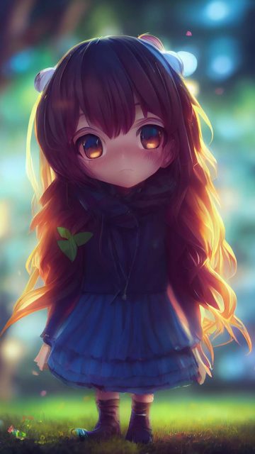 Cute Baby Girl Anime iPhone Wallpaper HD