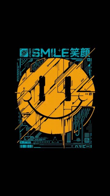 Cyber Smile iPhone Wallpaper HD