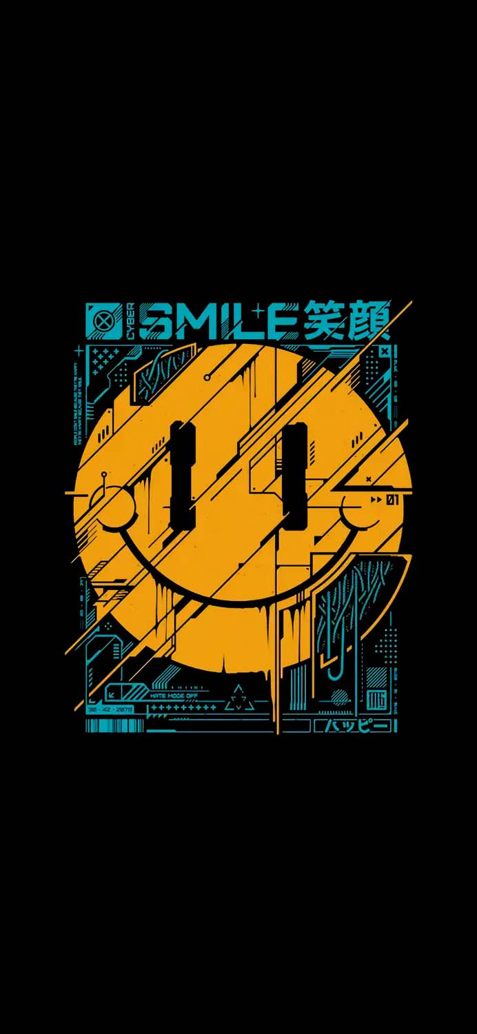 Cyber Smile iPhone Wallpaper HD
