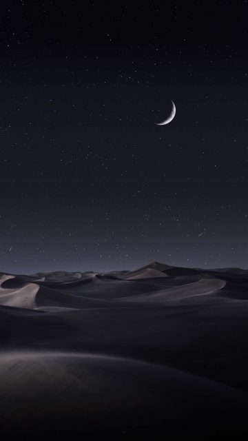 Desert Night Moon iPhone Wallpaper HD