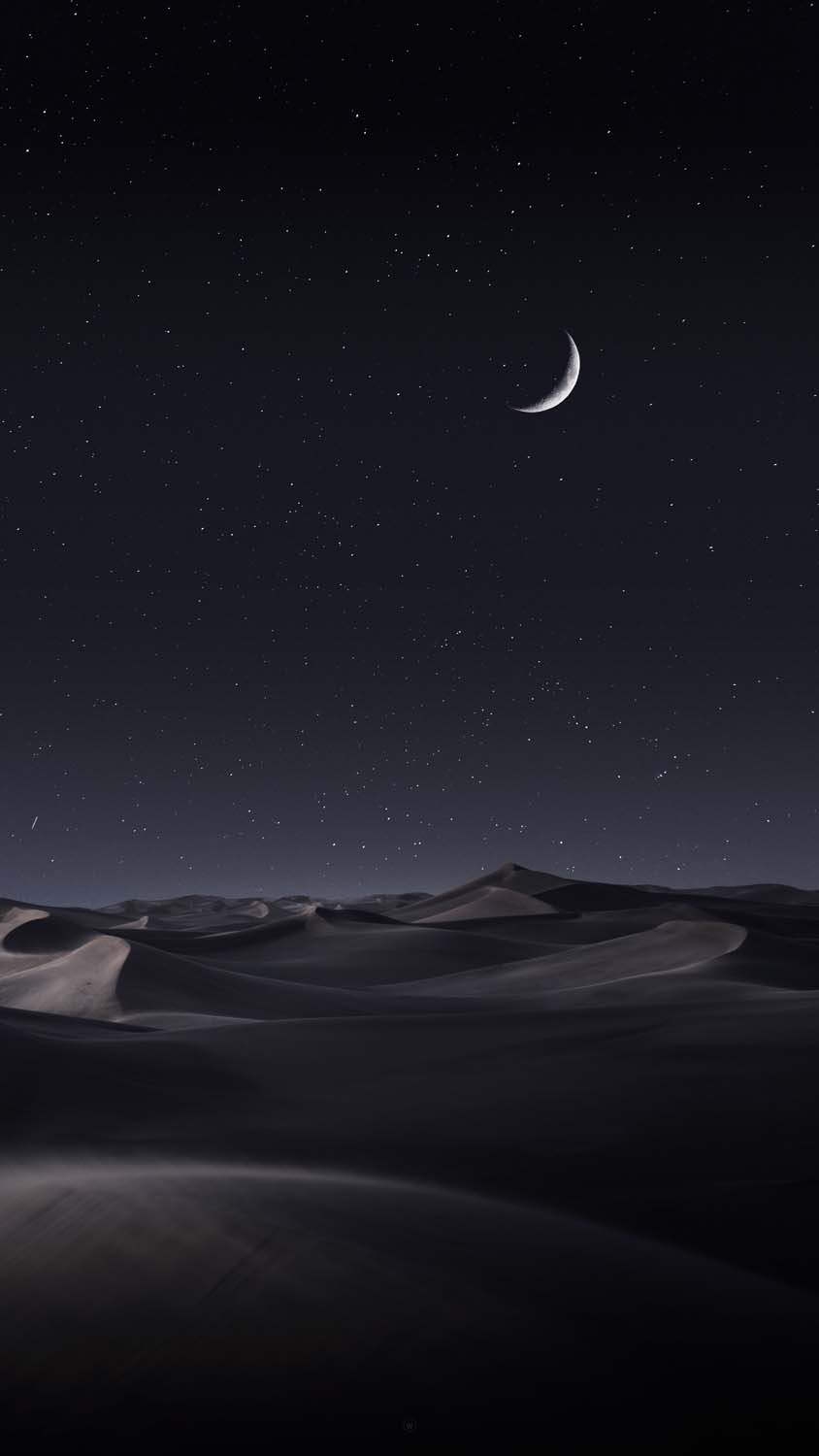 Desert Night Moon iPhone Wallpaper HD