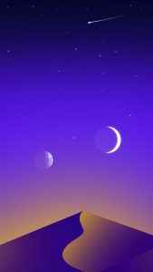 Dual Moon iPhone Wallpaper HD