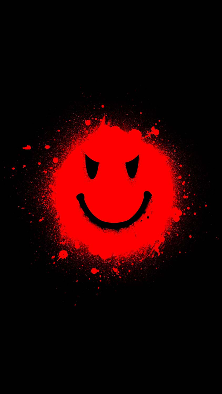 Evil Face Emoji iPhone Wallpaper HD