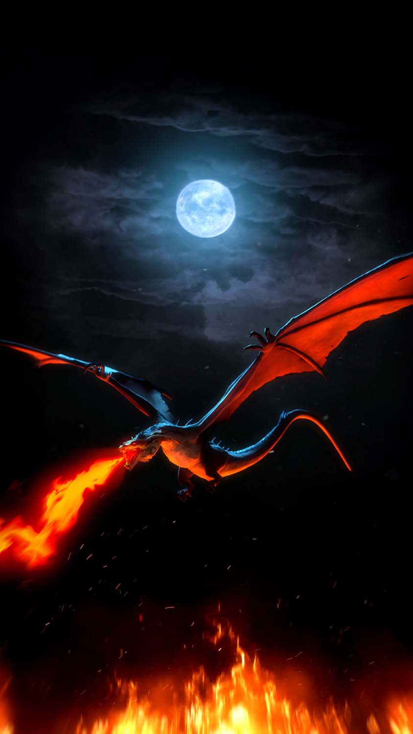 Fire Dragon iPhone Wallpaper HD