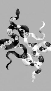Floral Snakes iPhone Wallpaper HD