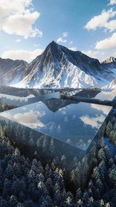 Forest Snow Artwork iPhone Wallpaper HD