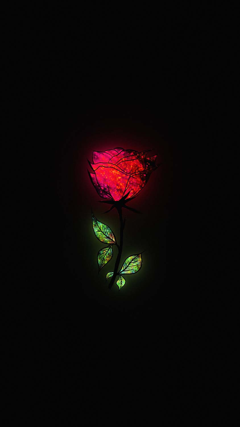 Glow Rose iPhone Wallpaper HD
