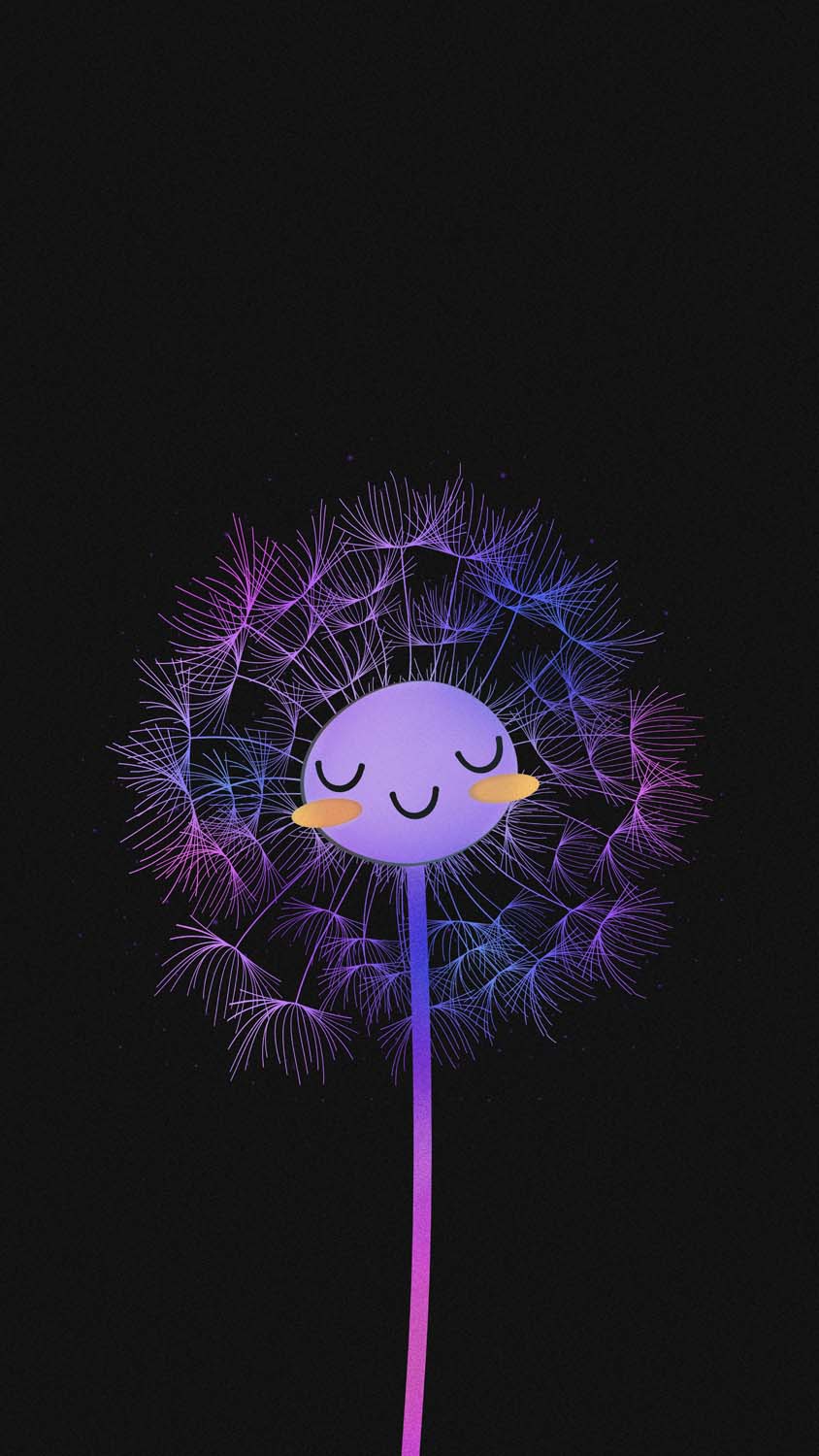 Happy Dandelion iPhone Wallpaper HD