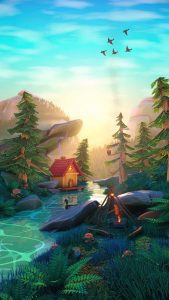 Jungle Camping iPhone Wallpaper HD