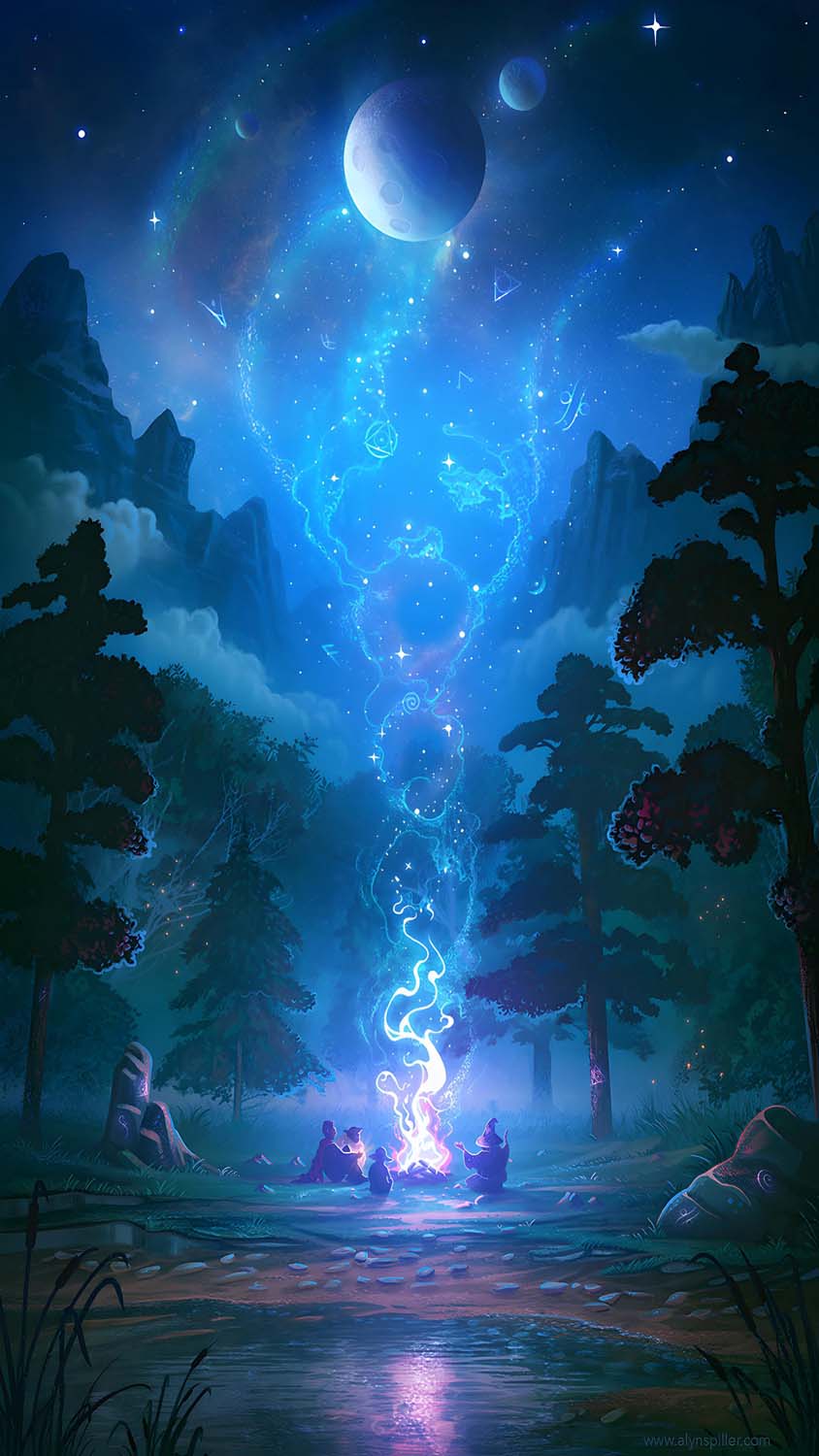 Magic in Forest iPhone Wallpaper HD