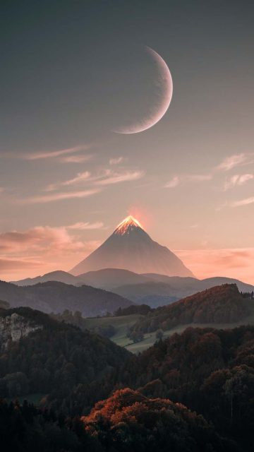 Mountain Volcano iPhone Wallpaper HD