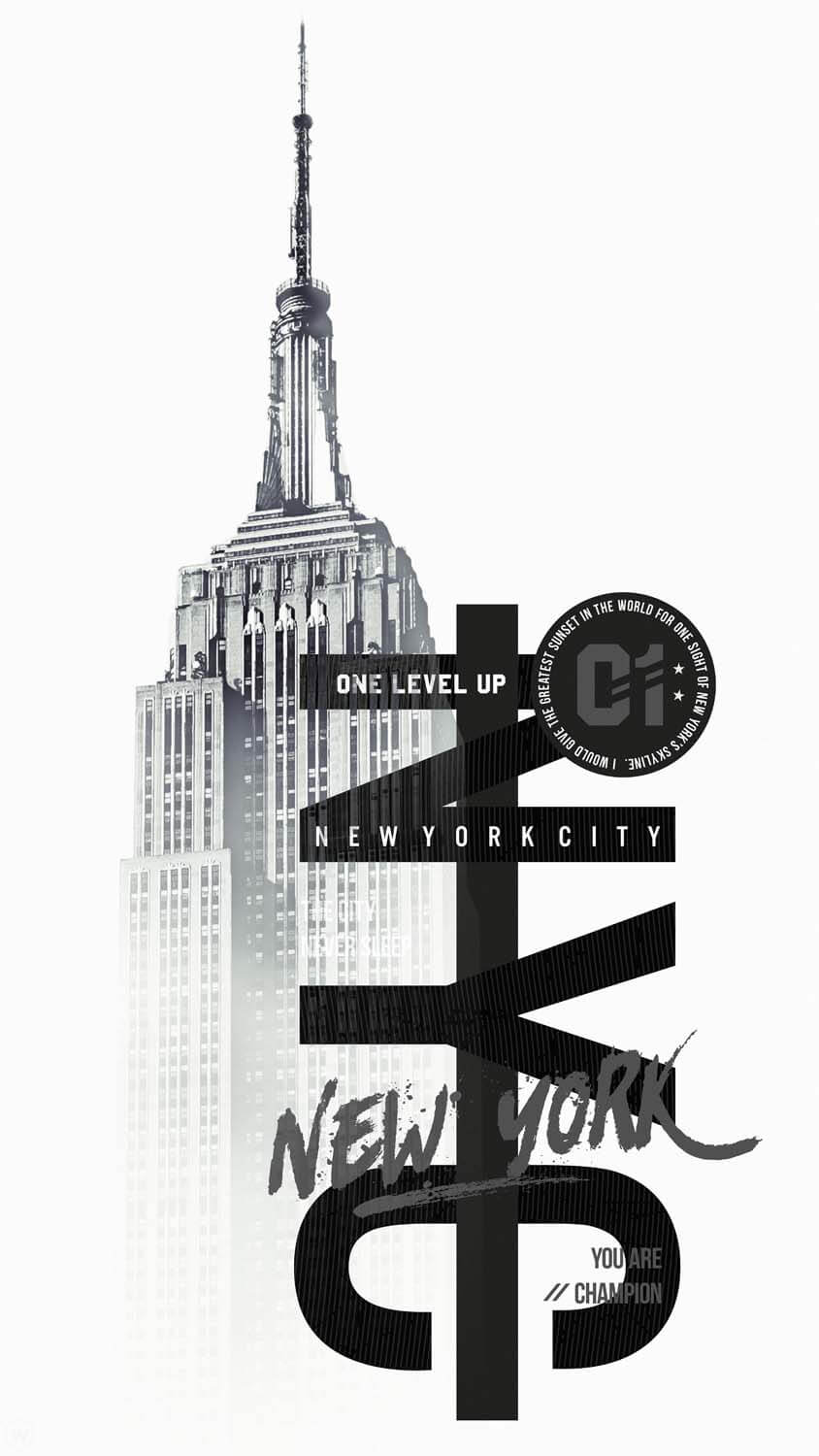 NYC One Level UP iPhone Wallpaper HD
